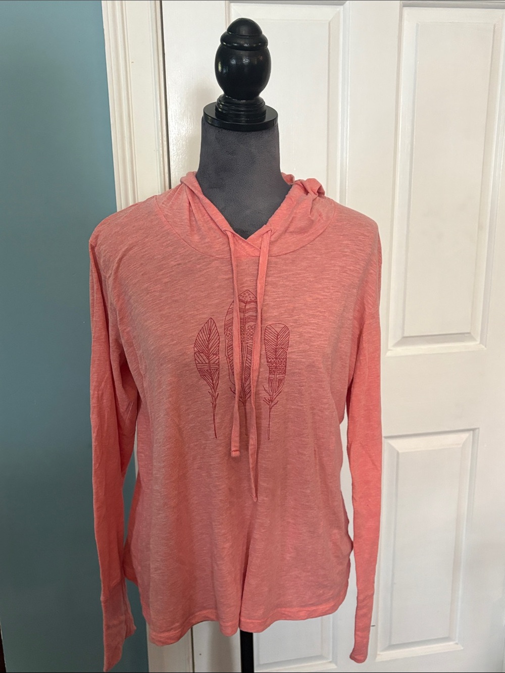 Women's Columbia Coral Feather-Print Lightweight Long Sleeve Hoodie
